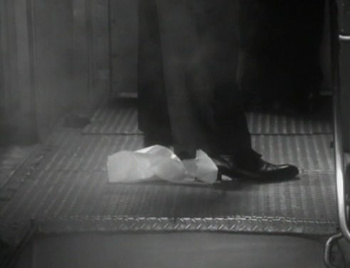 Rigby Reardon (Steve Martin) is followed onto the train by Cary Grant (spliced with a clip from Alfred Hitchcock’s Suspicion)